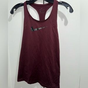 Maroon Nike Dri-Fit Racer Back Tank Top